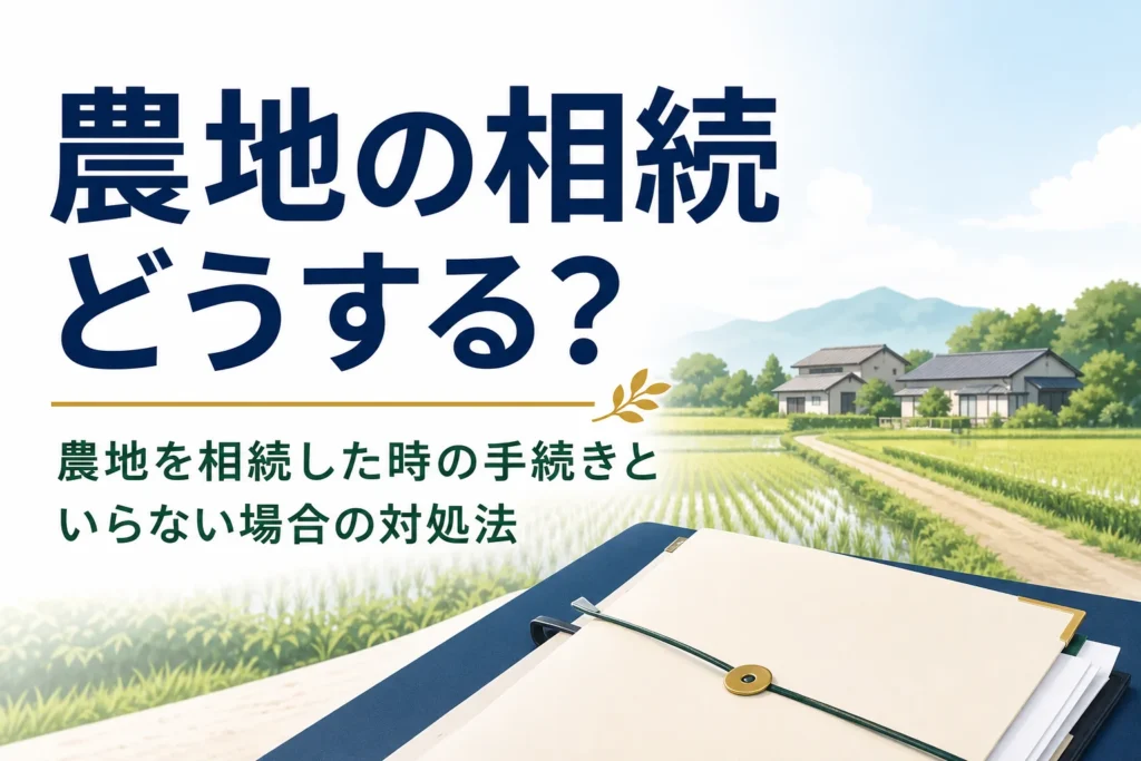 農地を相続した時の手続きと売却・手放し方を解説する記事のアイキャッチ