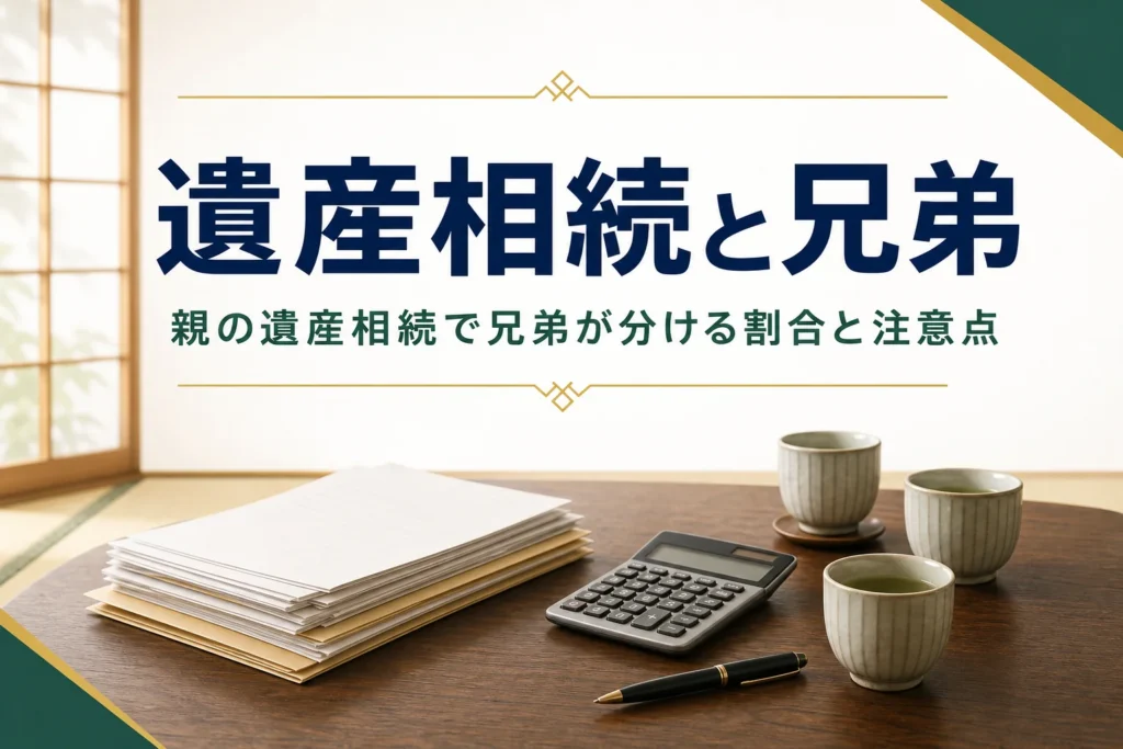 親の遺産を兄弟で分ける割合と注意点を解説する記事のアイキャッチ