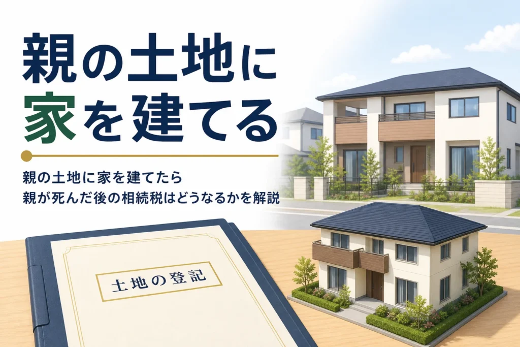 親の土地に家を建てた場合の相続税と兄弟トラブルの注意点を解説する記事のアイキャッチ