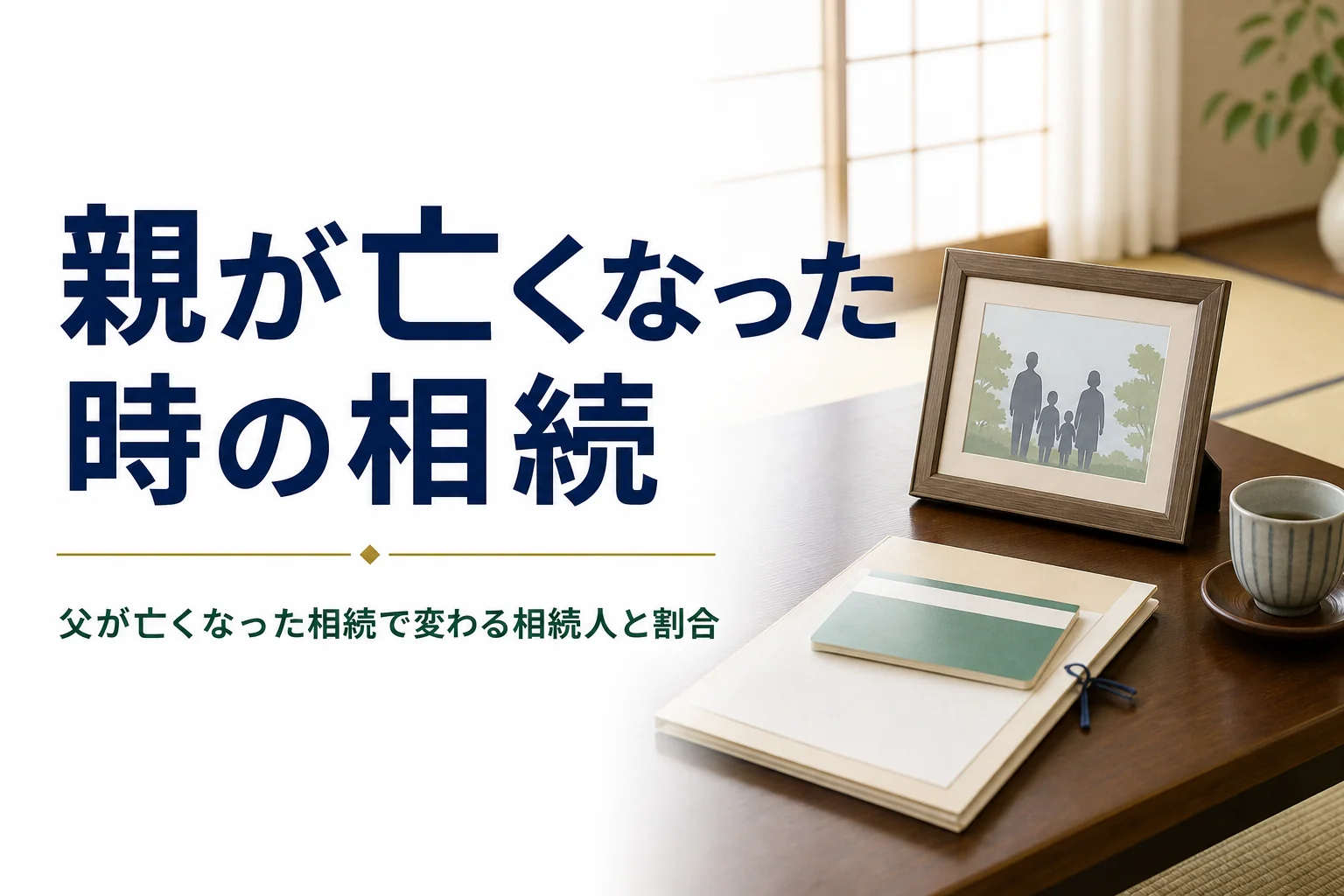 親が亡くなった時の相続人と相続の割合を解説する記事のアイキャッチ