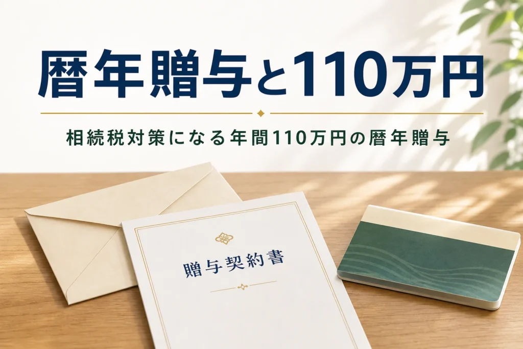 相続税対策になる年間110万円の暦年贈与を解説する記事のアイキャッチ