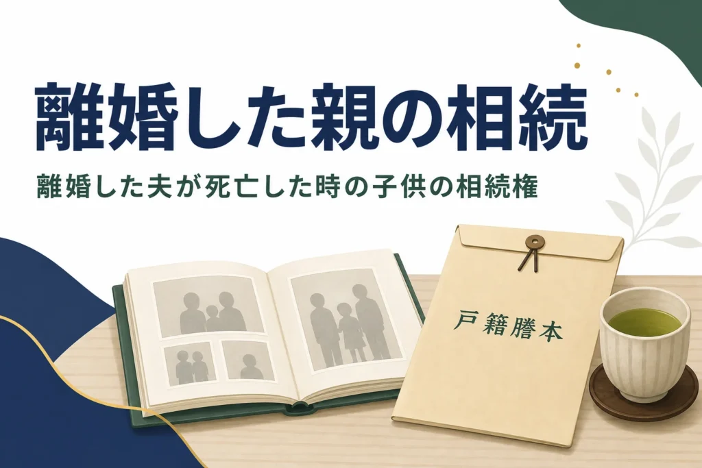 離婚した親が死亡した時の子供の相続を解説する記事のアイキャッチ