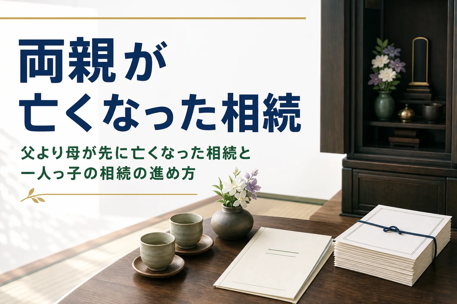 両親が亡くなった時の相続を解説する記事のアイキャッチ