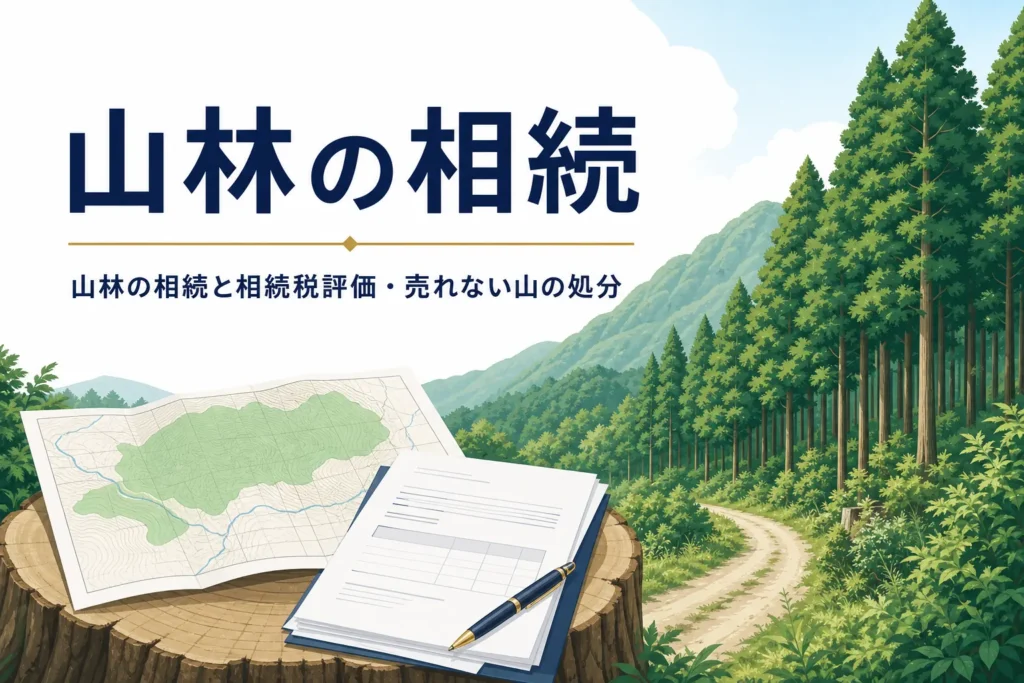 山林の相続と相続税評価、処分方法を解説する記事のアイキャッチ