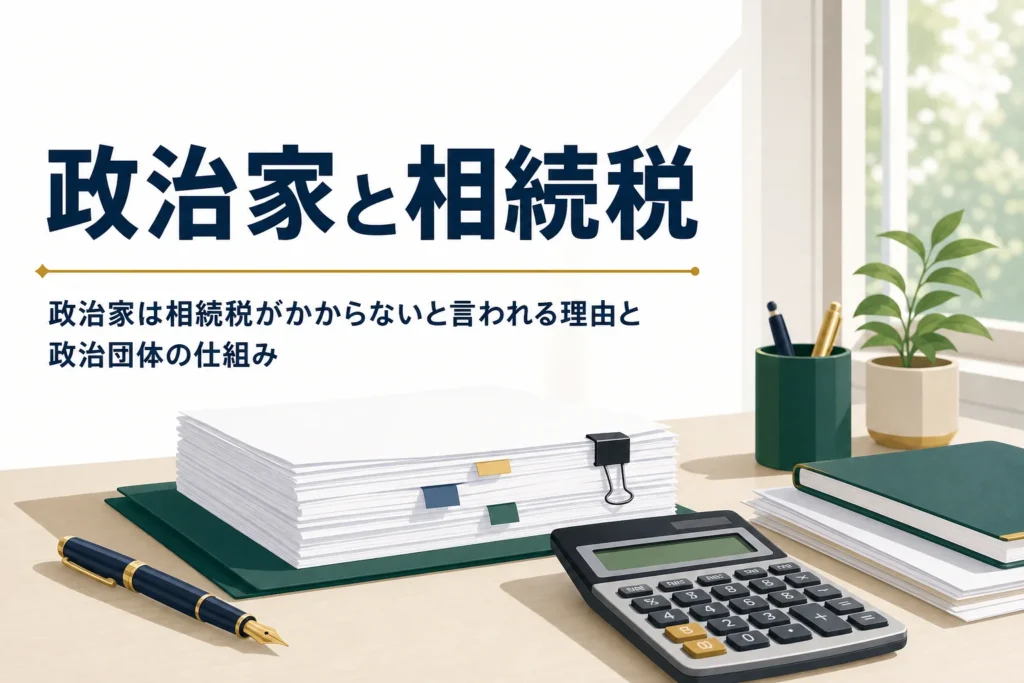 政治家の相続税と政治団体の資金の仕組みを解説する記事のアイキャッチ
