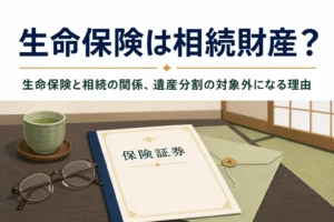 生命保険の死亡保険金が相続財産になるかを解説する記事のアイキャッチ