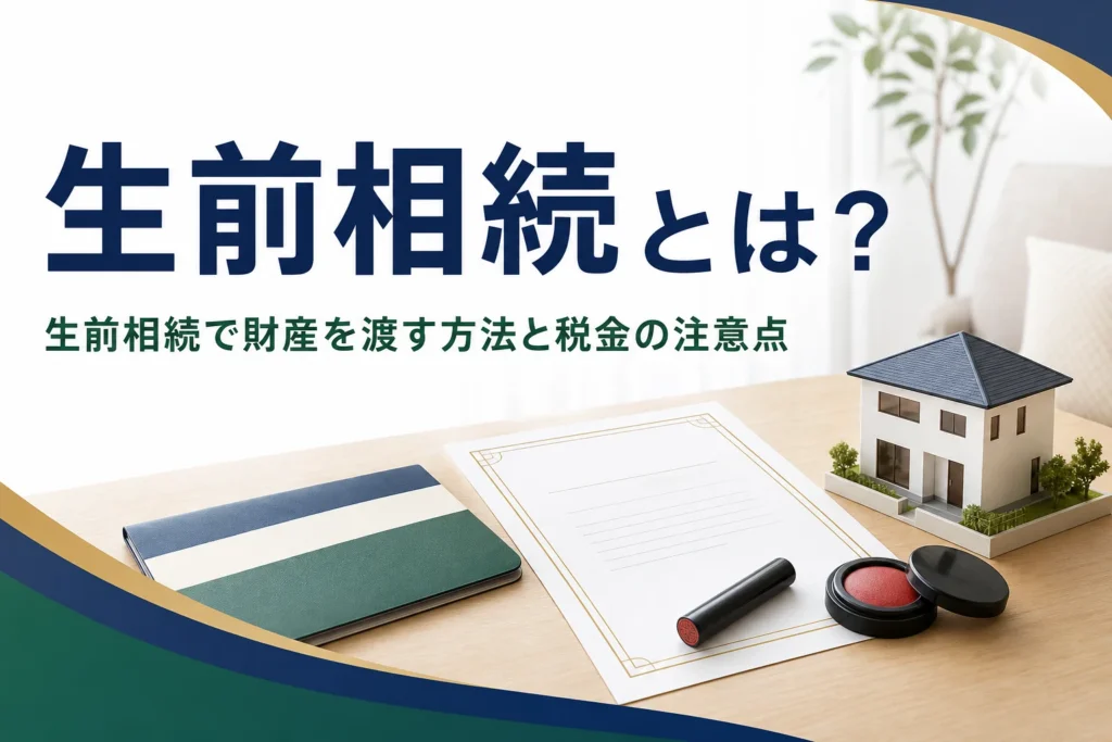 生前相続の方法と税金の注意点を解説する記事のアイキャッチ