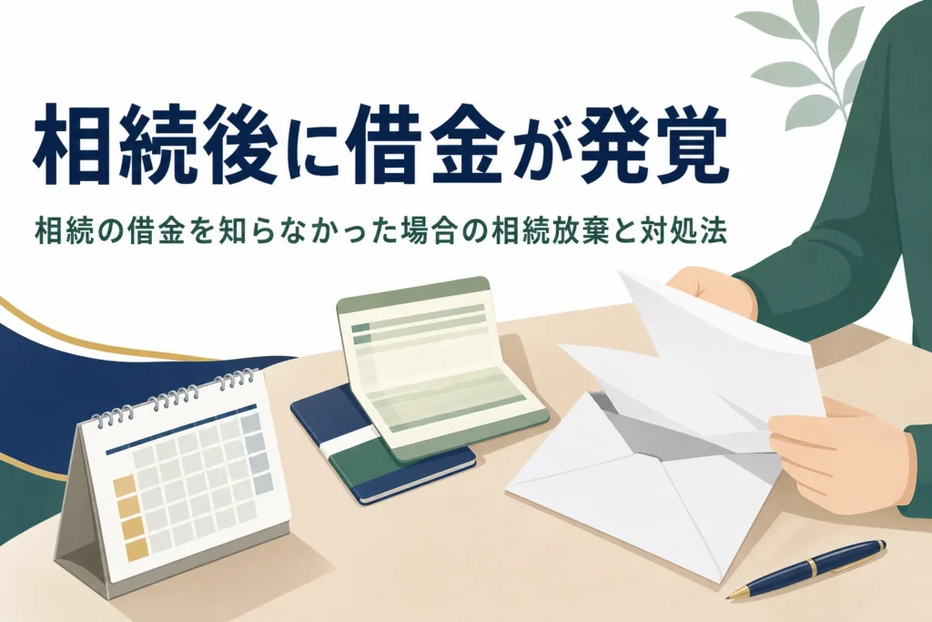 相続後に借金が発覚した時の相続放棄と対処法を解説する記事のアイキャッチ