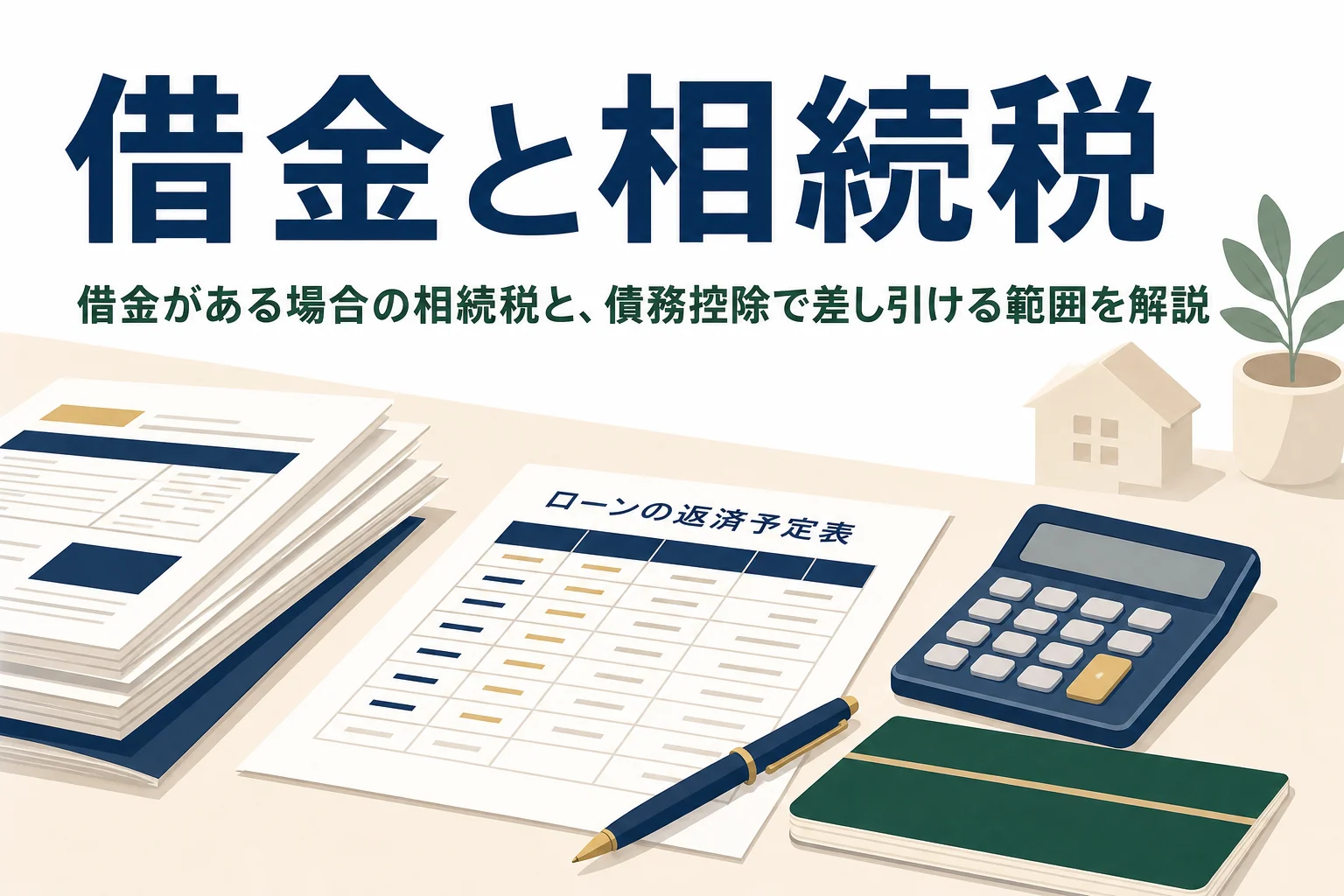 借金がある場合の相続税と債務控除を解説する記事のアイキャッチ