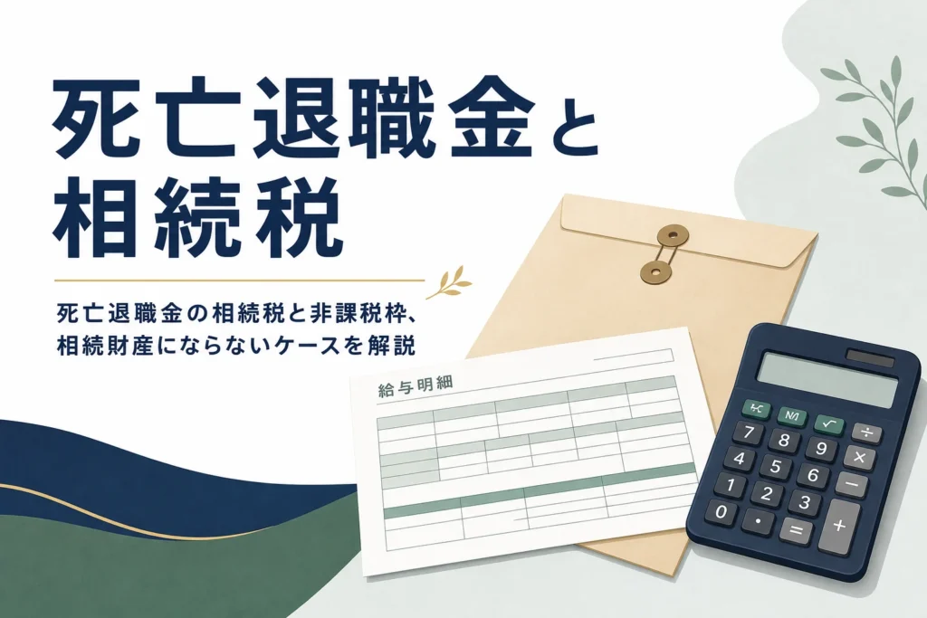 死亡退職金の相続税と非課税枠、相続財産にならないケースを解説する記事のアイキャッチ