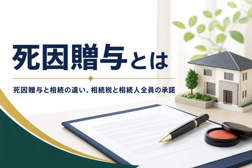 死因贈与と遺贈・相続の違いや相続税を解説する記事のアイキャッチ