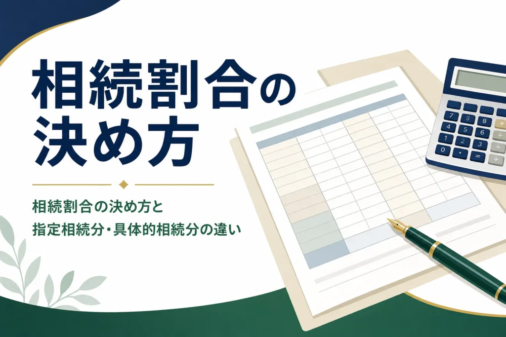 「相続割合の決め方」を解説する記事のアイキャッチ