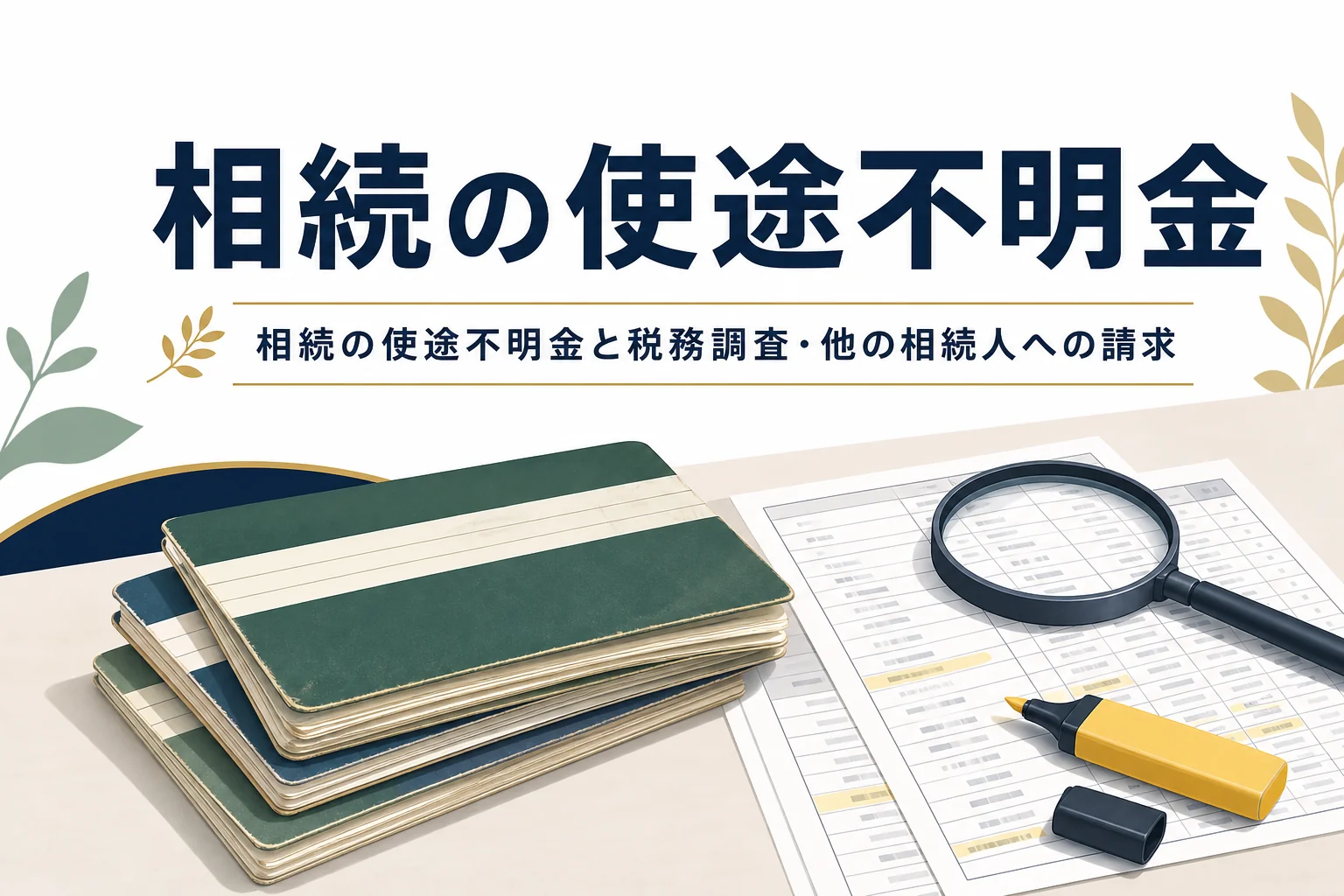 相続の使途不明金と税務調査での扱いを解説する記事のアイキャッチ