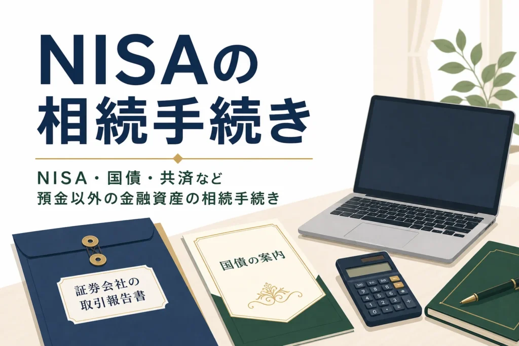 NISAや国債など預金以外の金融資産の相続手続きを解説する記事のアイキャッチ