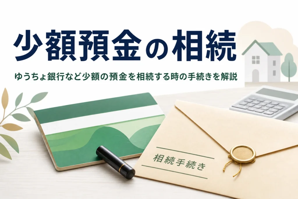 ゆうちょ銀行など少額の預金を相続する時の手続きを解説する記事のアイキャッチ