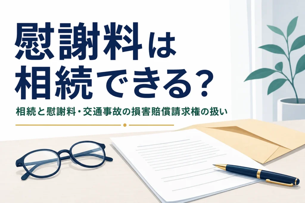 慰謝料や損害賠償請求権の相続を解説する記事のアイキャッチ