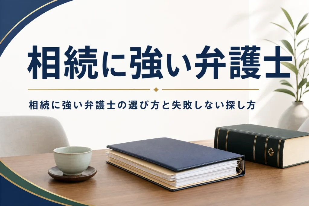 相続に強い弁護士の選び方を解説する記事のアイキャッチ