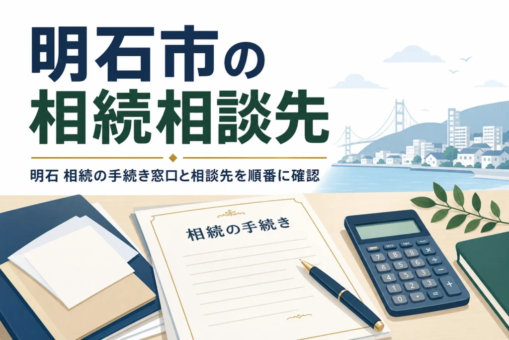 明石市で相続の手続き窓口と相談先を探す方向けの記事のアイキャッチ