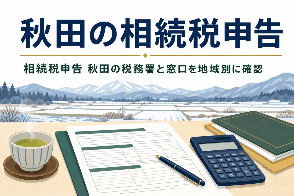 秋田県で相続の手続き先と相談先を探す方向けの記事のアイキャッチ