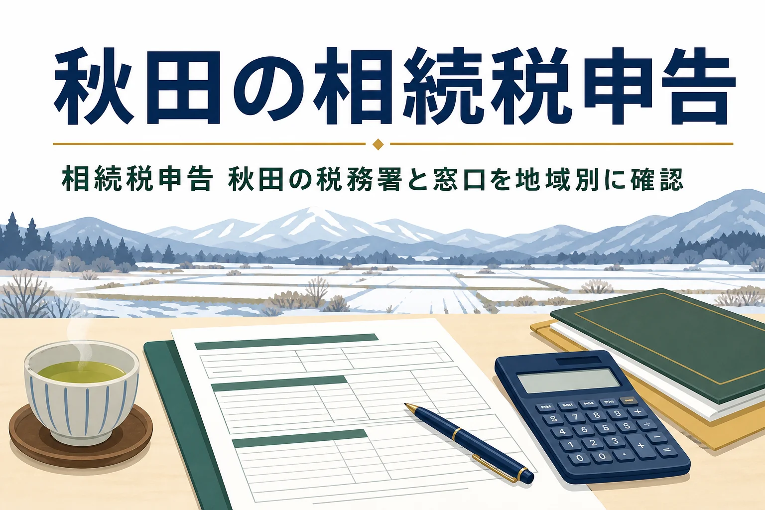 秋田県で相続の手続き先と相談先を探す方向けの記事のアイキャッチ