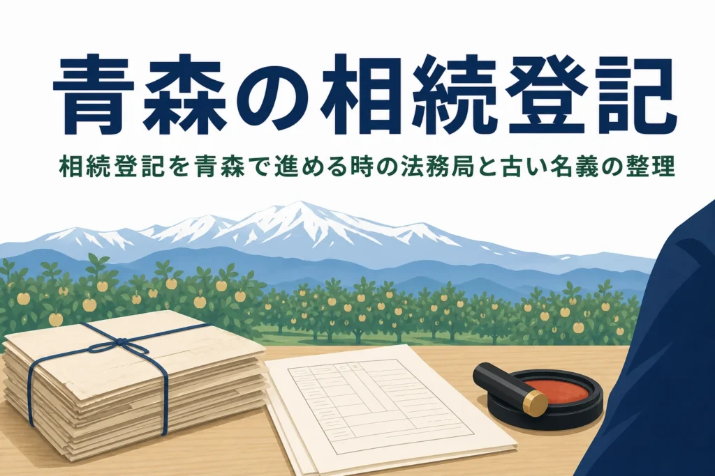 青森県で相続登記をする時の法務局の担当と名義が古い土地の進め方を解説する記事のアイキャッチ