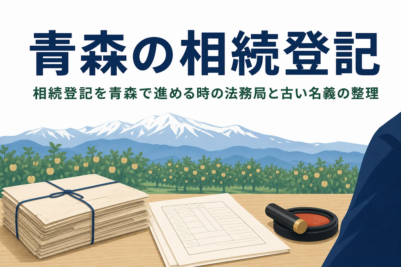 青森県で相続登記をする時の法務局の担当と名義が古い土地の進め方を解説する記事のアイキャッチ