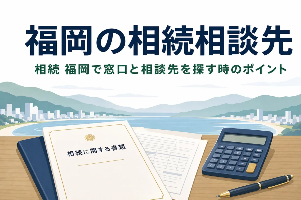 福岡県の相続の窓口と税理士・司法書士・弁護士の頼み分けを解説する記事のアイキャッチ