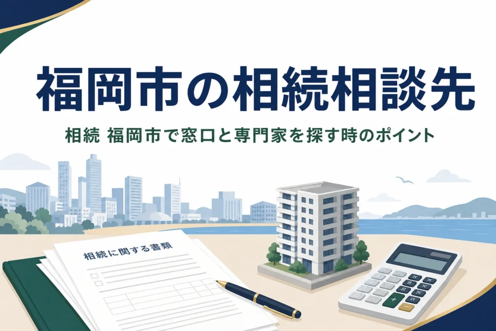 福岡市の区ごとの相続の窓口と弁護士・税理士・司法書士の選び方を解説する記事のアイキャッチ