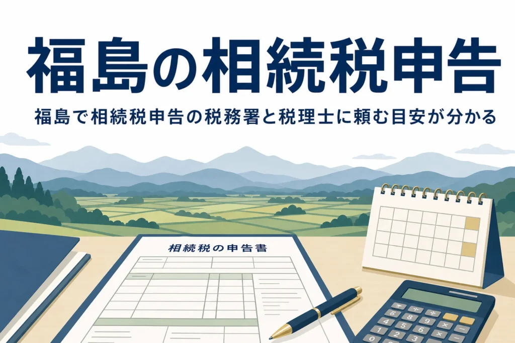 福島県で相続税申告の提出先と税理士に頼む目安を解説する記事のアイキャッチ