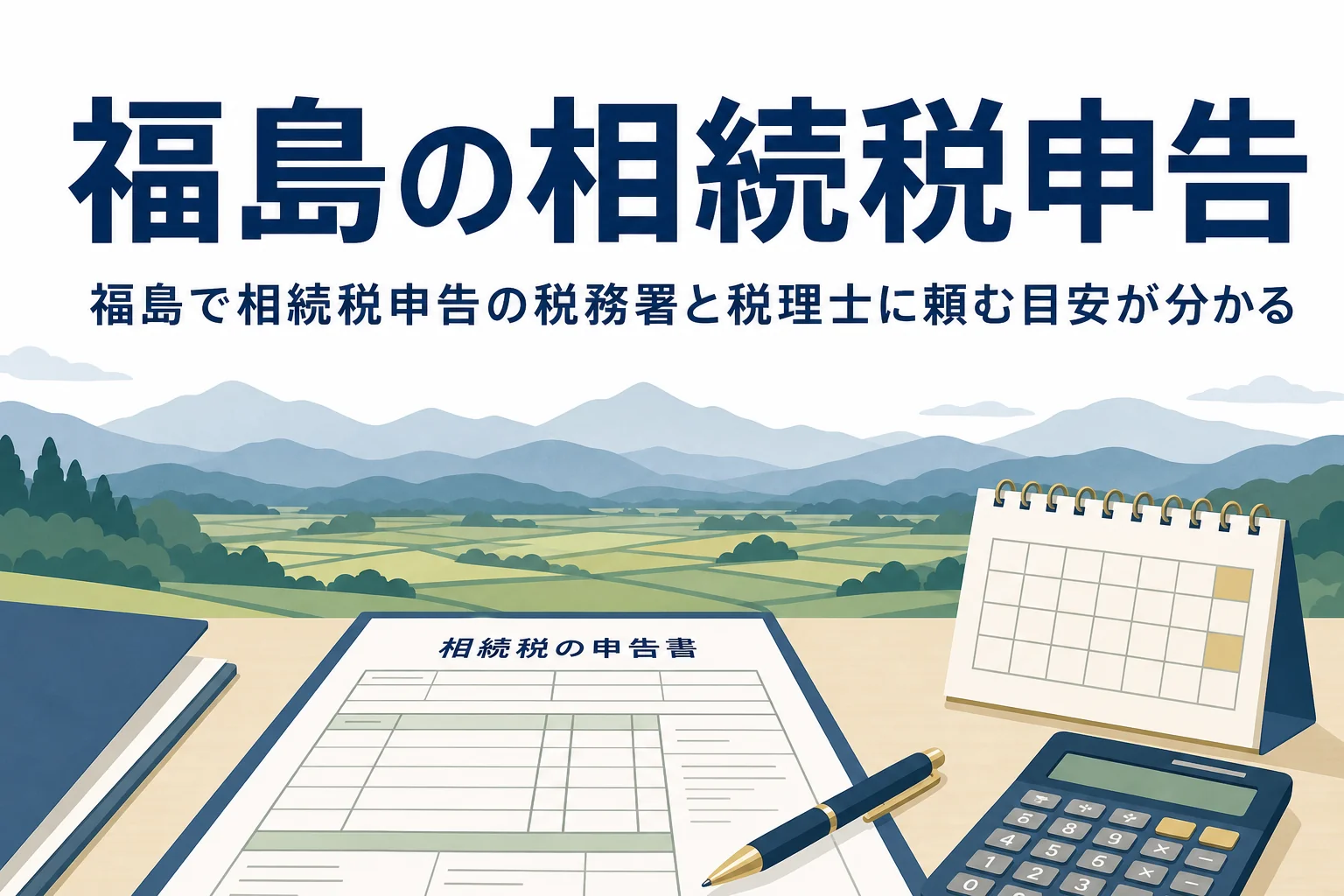 福島県で相続税申告の提出先と税理士に頼む目安を解説する記事のアイキャッチ