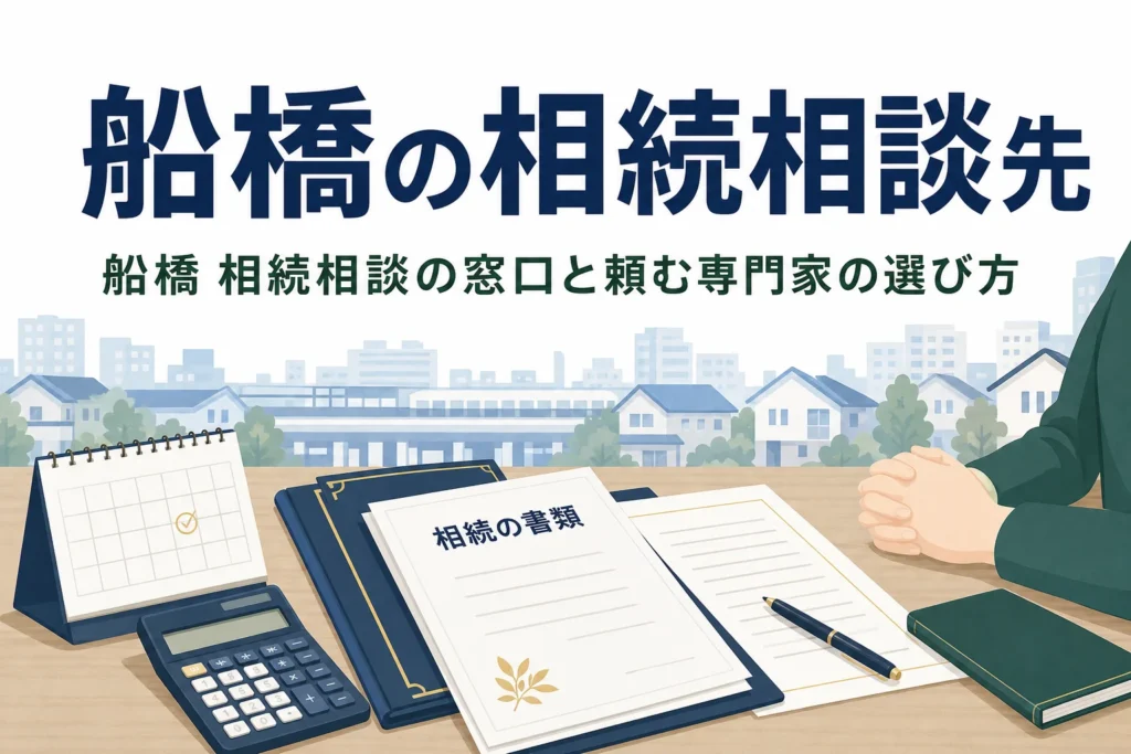 船橋市で相続の相談先と手続きの窓口を探す方向けの記事のアイキャッチ