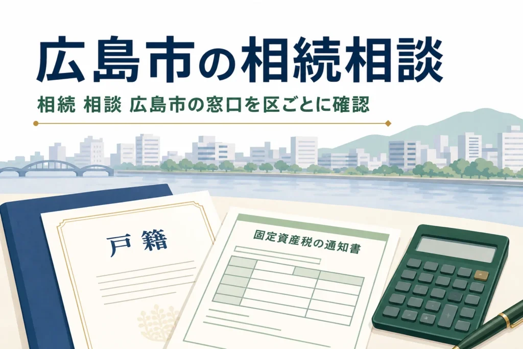 広島市で相続の相談先や手続きの窓口を区ごとに探す方向けの記事のアイキャッチ