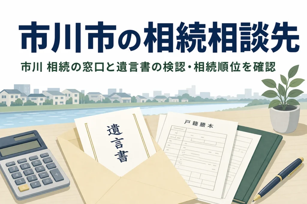 市川市で相続の相談先と手続きの窓口を探す方向けの記事のアイキャッチ