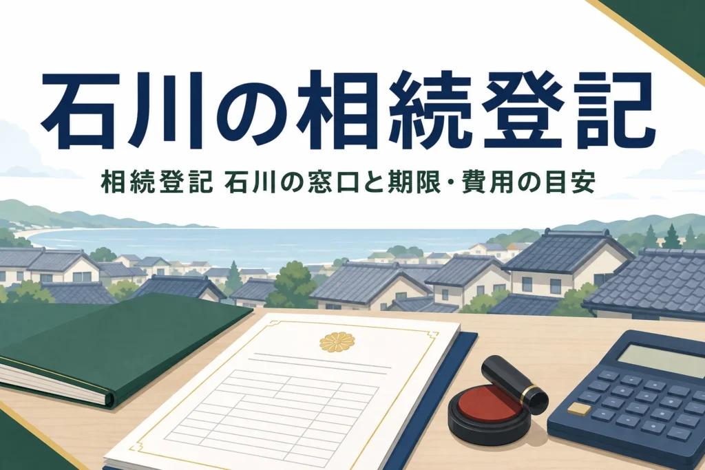 石川県で相続登記をする窓口と期限・費用の目安を解説する記事のアイキャッチ