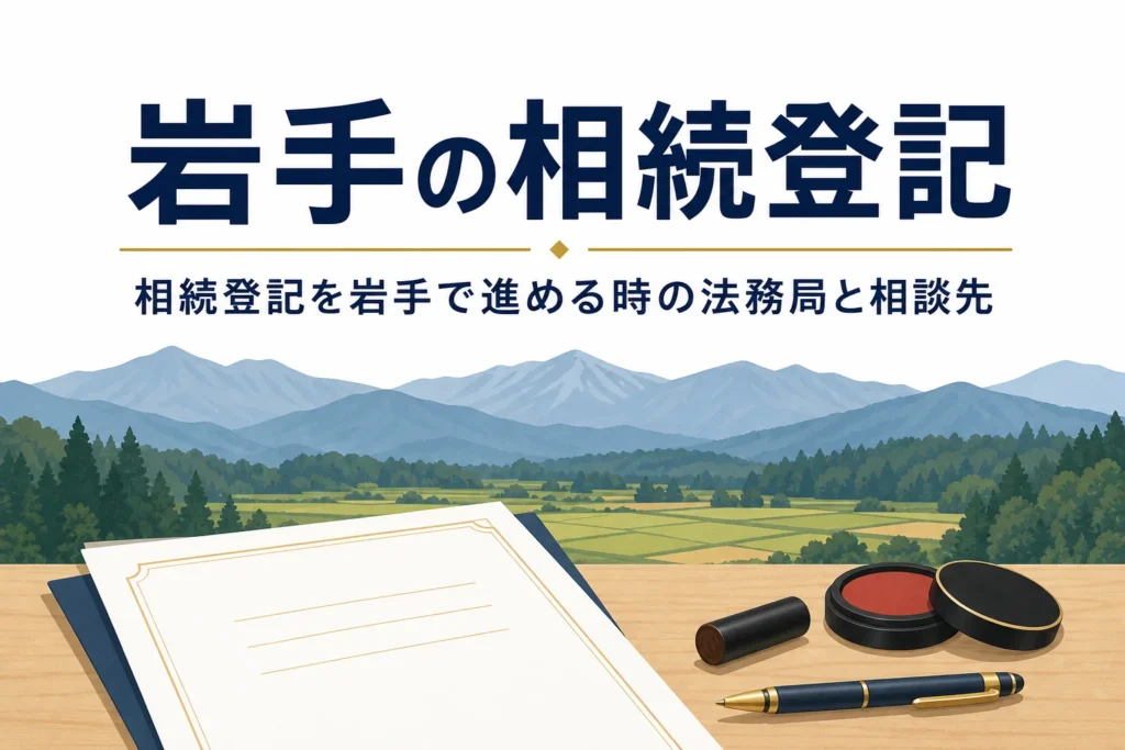 岩手県で相続登記をする時の法務局の担当と相談先を解説する記事のアイキャッチ