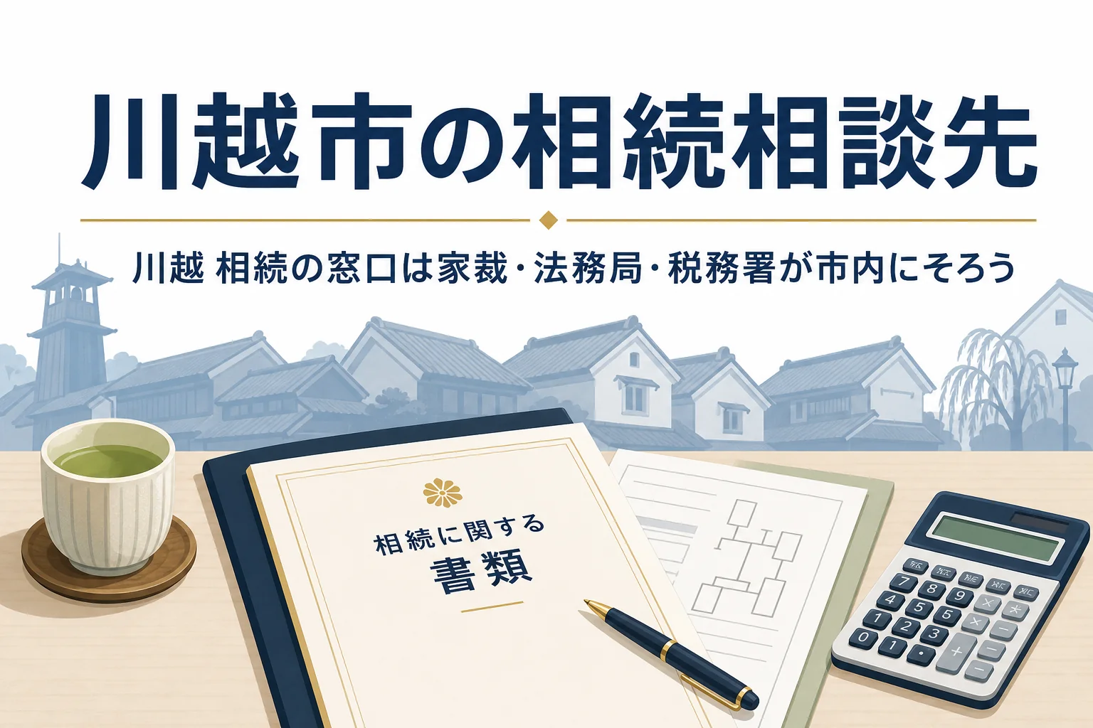川越市で相続の相談先と手続きの窓口を探す方向けの記事のアイキャッチ