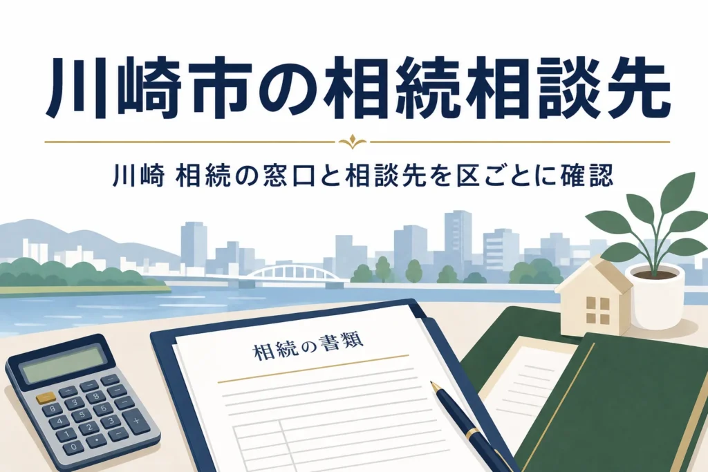 川崎市で相続の手続き窓口と相談先を探す方向けの記事のアイキャッチ