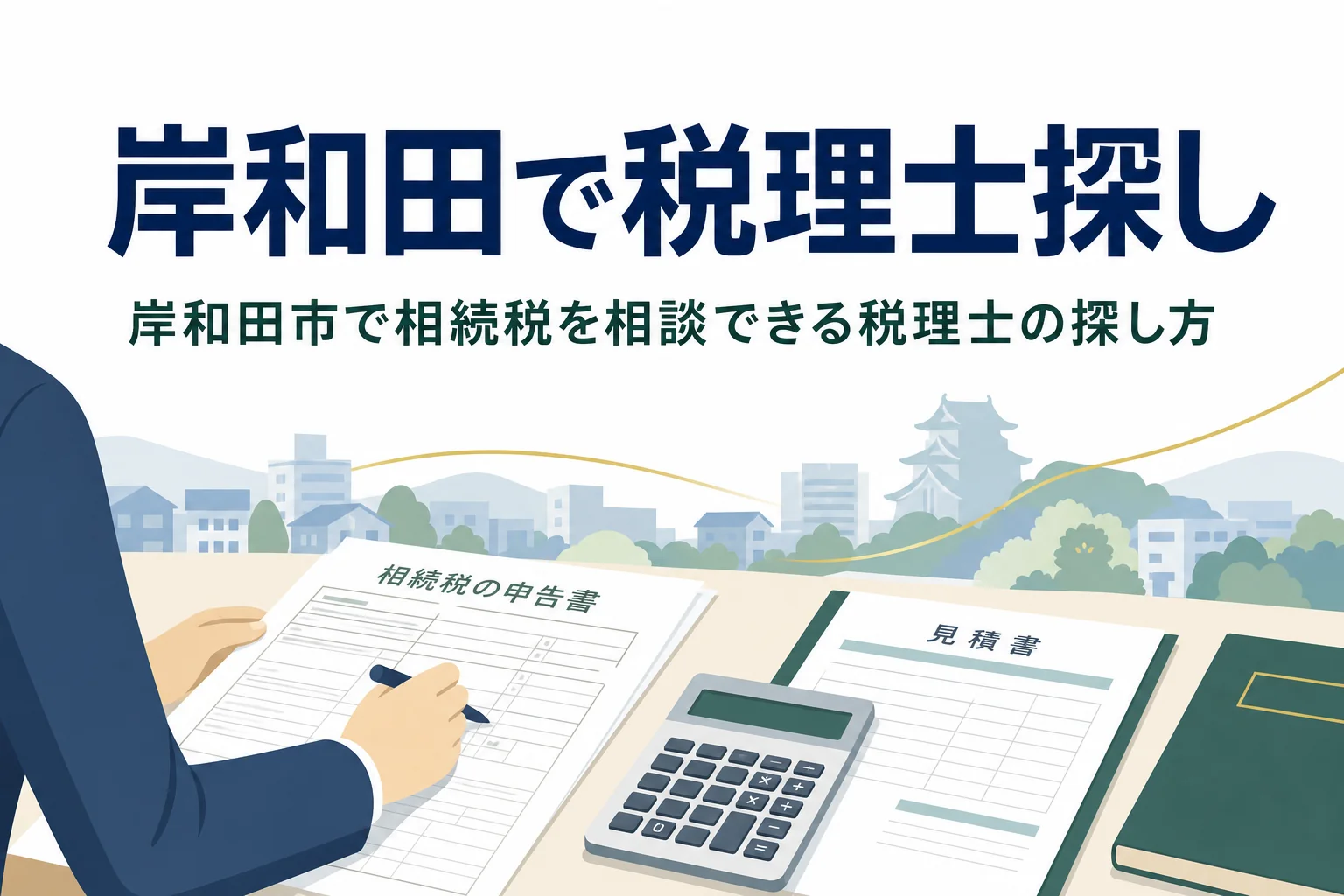 岸和田市で相続の手続きをする窓口と相談先の選び方を解説する記事のアイキャッチ