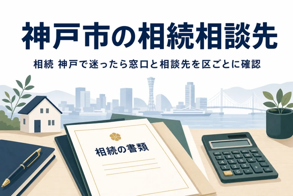 神戸市で相続の手続き窓口と相談先を探す方向けの記事のアイキャッチ