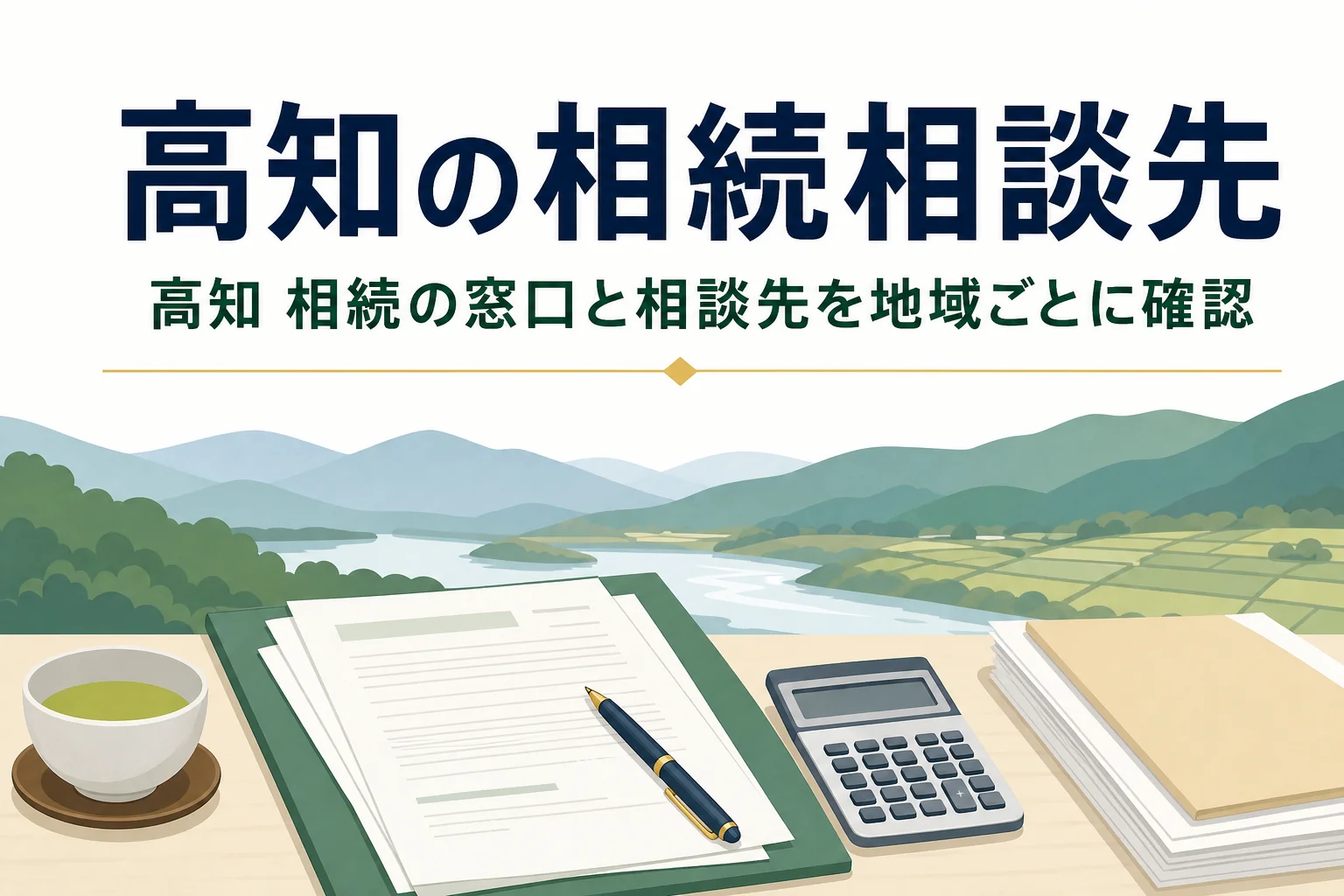 高知県で相続の手続き先と相談先を探す方向けの記事のアイキャッチ