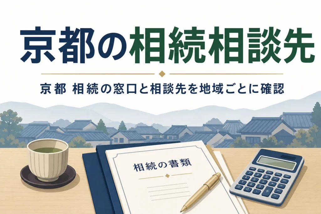 京都府で相続の手続き先と相談先を探す方向けの記事のアイキャッチ