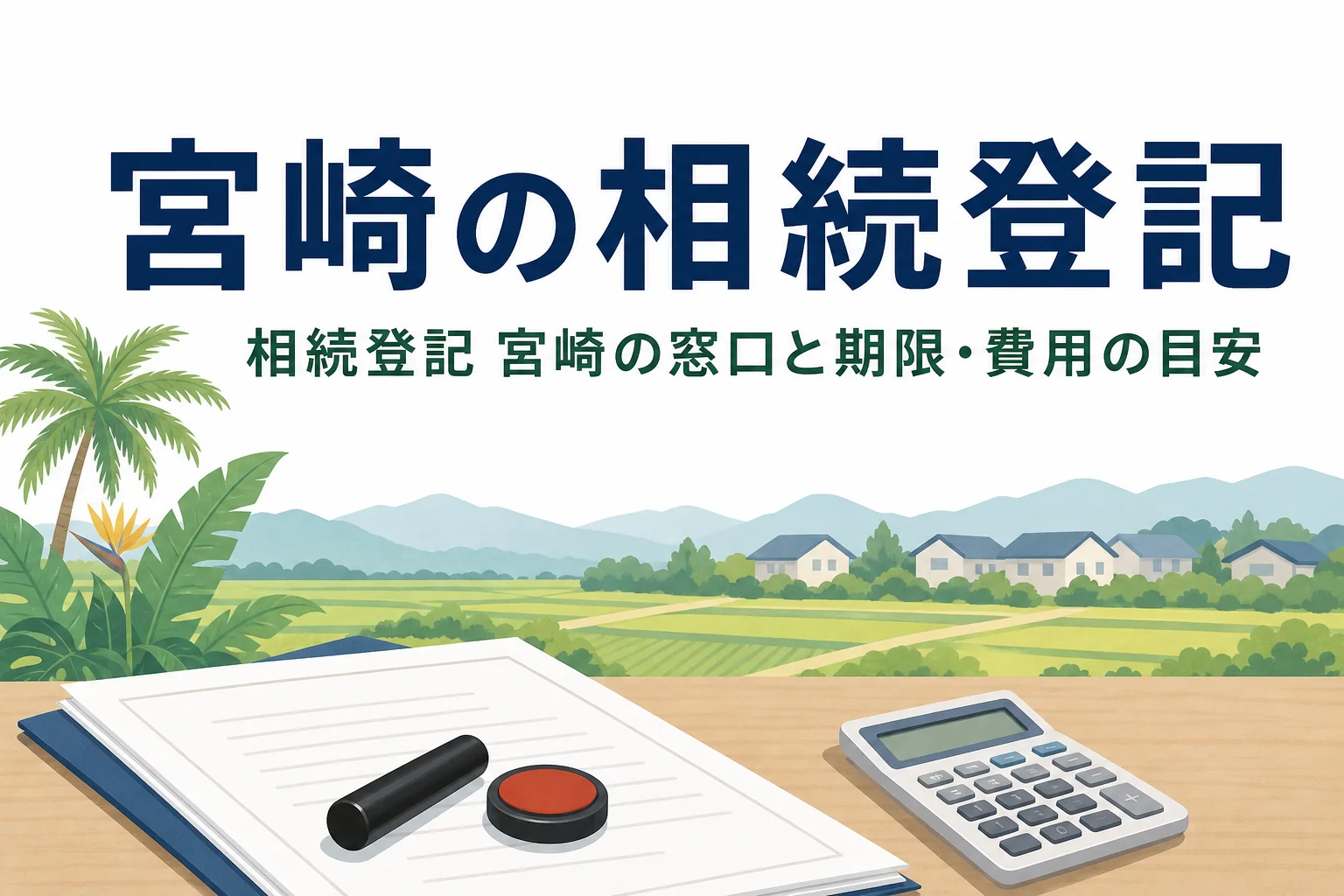 宮崎県で相続登記をする窓口と期限・費用の目安を解説する記事のアイキャッチ
