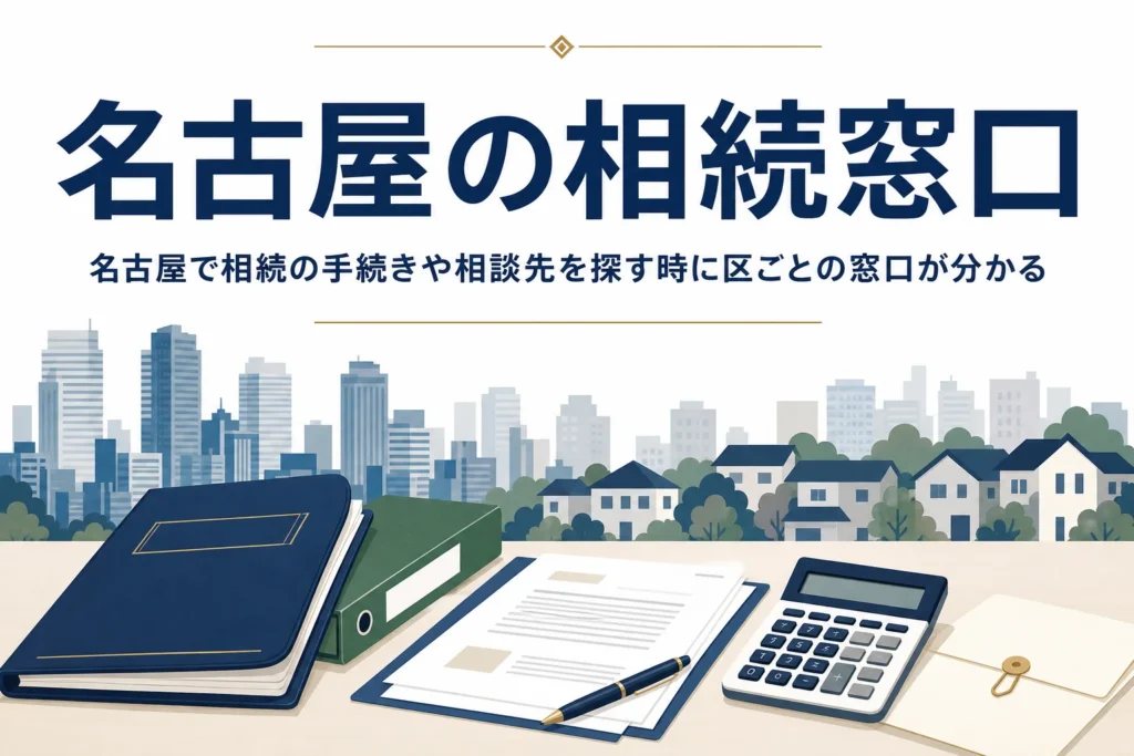 名古屋市で相続の手続き先と相談先を区ごとに解説する記事のアイキャッチ
