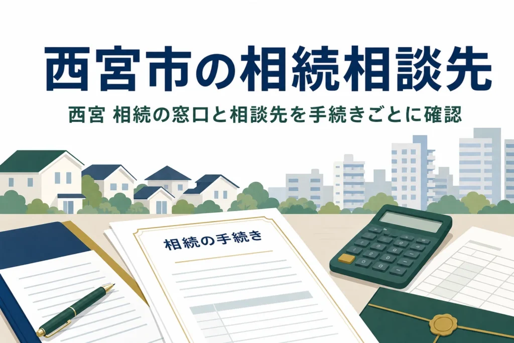 西宮市で相続の手続き窓口と相談先を探す方向けの記事のアイキャッチ