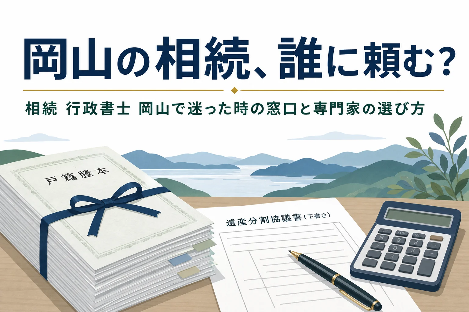 岡山県で相続の手続き先と相談先を探す方向けの記事のアイキャッチ