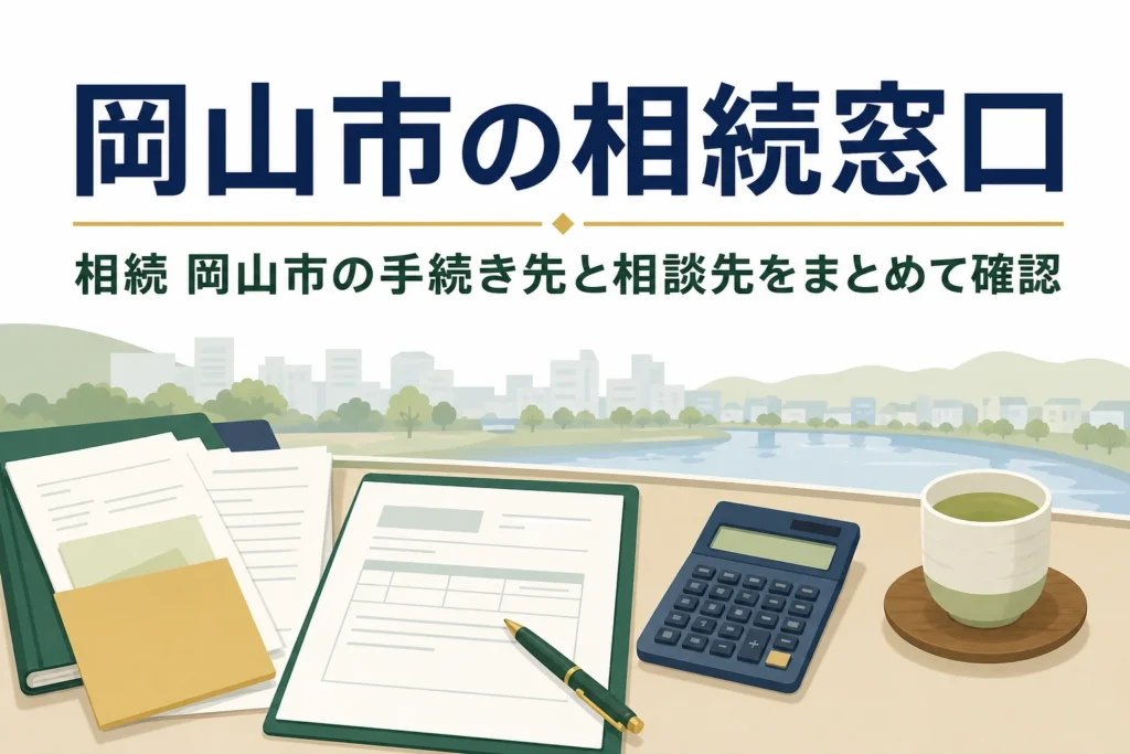 岡山市で相続の手続き先と相談先を探す方向けの記事のアイキャッチ