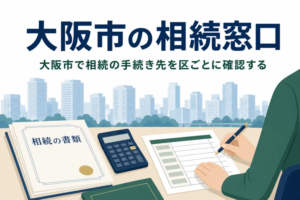 大阪市で相続の手続きをする窓口と相談先の選び方を解説する記事のアイキャッチ