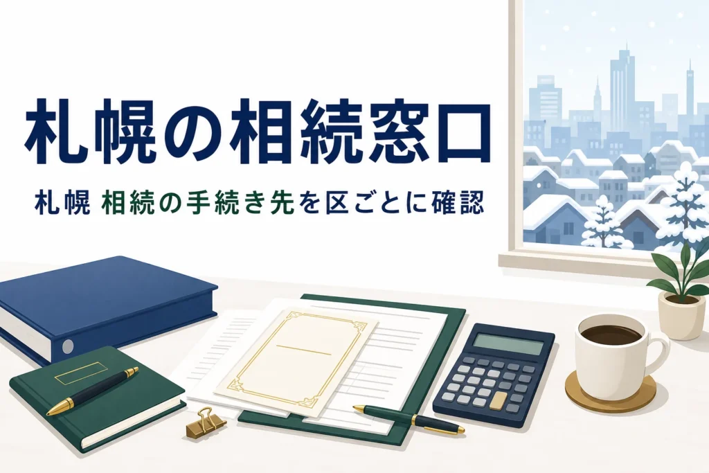 札幌市で相続の手続き先と相談先を探す方向けの記事のアイキャッチ