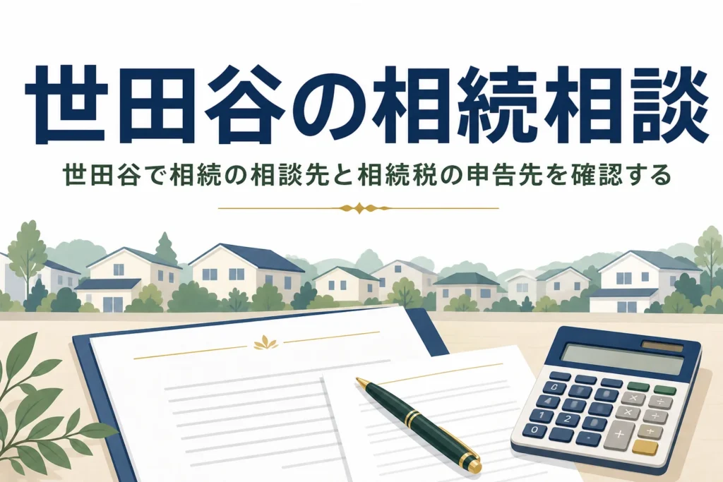 世田谷区で相続の相談先と相続税の申告先を解説する記事のアイキャッチ
