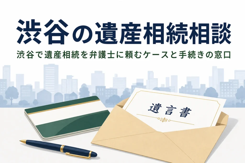 渋谷区で遺産相続を弁護士に相談するケースと手続きの窓口を解説する記事のアイキャッチ